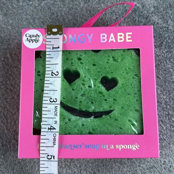 NIB Simply Southern Candy Apple Green Spongy Babe Body Cleanser Soap In Sponge - Picture 5 of 9